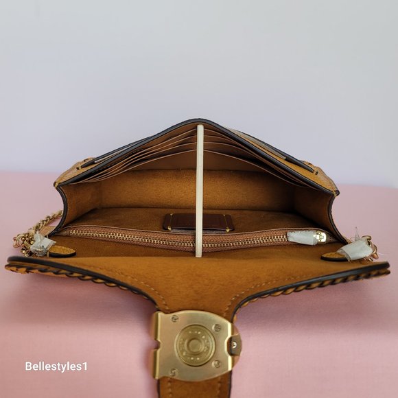 COACH Small Tabby Chain Clutch With Braided Trim & Matching Small Card Case SET⭐ - Picture 13 of 16